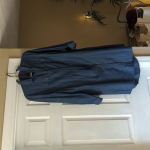 Blue designed denim dress